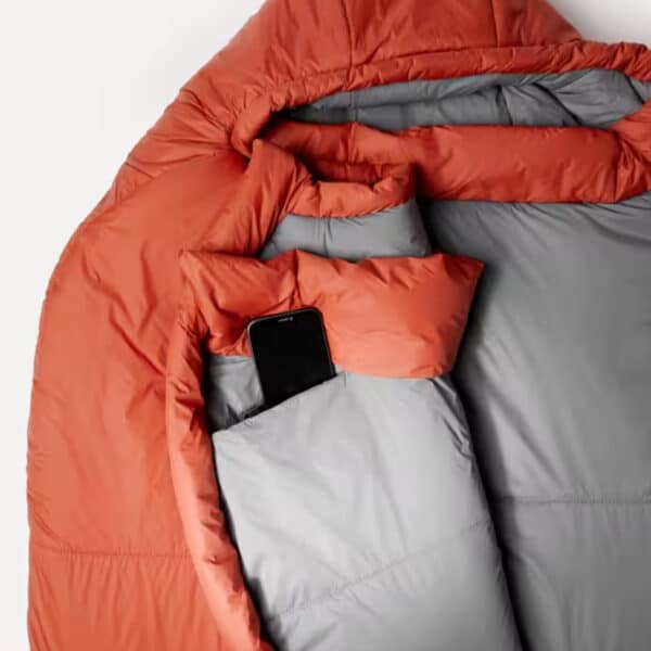 Saco de dormir guata -5°C con forma de momia Forclaz MT500 Marrón Cobrizo - Imagen 4