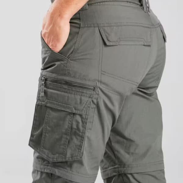 Pantalón cargo desmontable montaña y trekking hombre Forclaz NH500 verde ceniza - Imagen 4