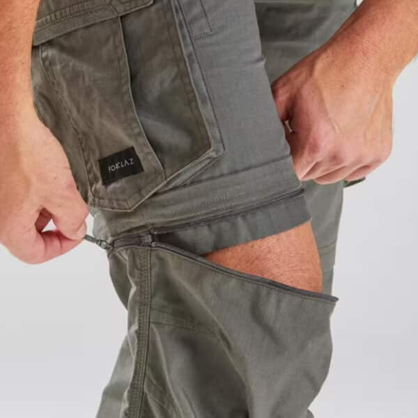 Pantalón cargo desmontable montaña y trekking hombre Forclaz NH500 verde ceniza - Imagen 5