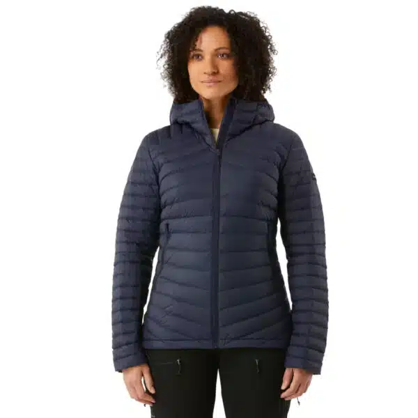 Plumífero de montaña y trekking con capucha Mujer Forclaz MT100