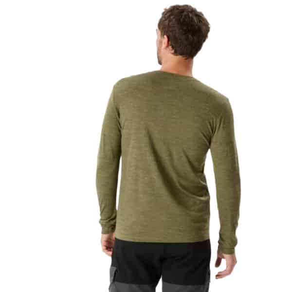 Camiseta de montaña y trekking manga larga lana merino Hombre Simond Fresh