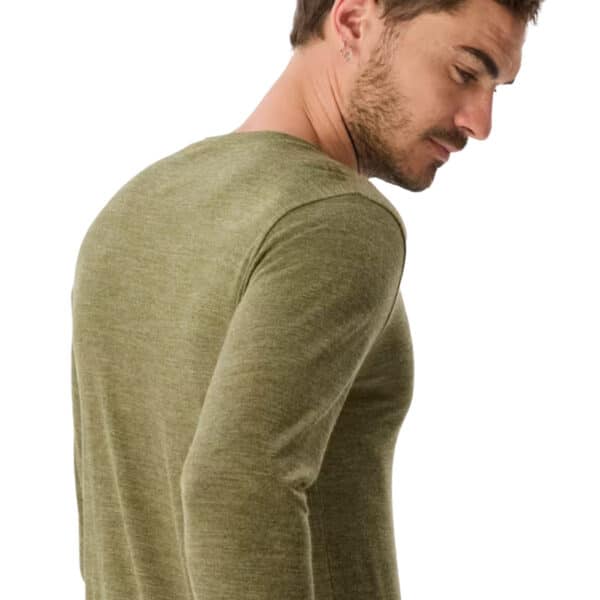 Camiseta de montaña y trekking manga larga lana merino Hombre Simond Fresh