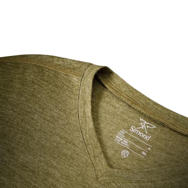 Camiseta de montaña y trekking manga larga lana merino Hombre Simond Fresh