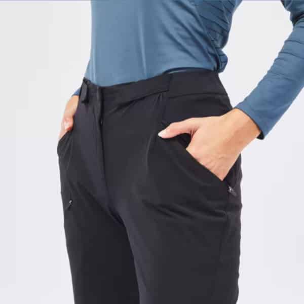 Pantalón de trekking Mujer Quechua MH500 negro
