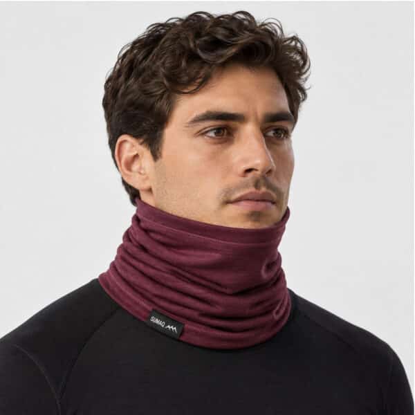 BRAGA DE CUELLO LANA MERINO WARM W500 SUMAQ BORGOÑA
