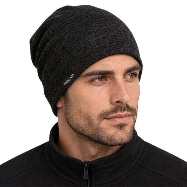 GORRO DE LANA MERINO WARM W500 SUMAQ NEGRO